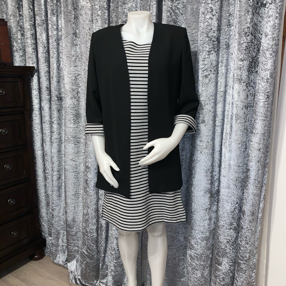 VTG 80’s Black & White Dress & Jacket